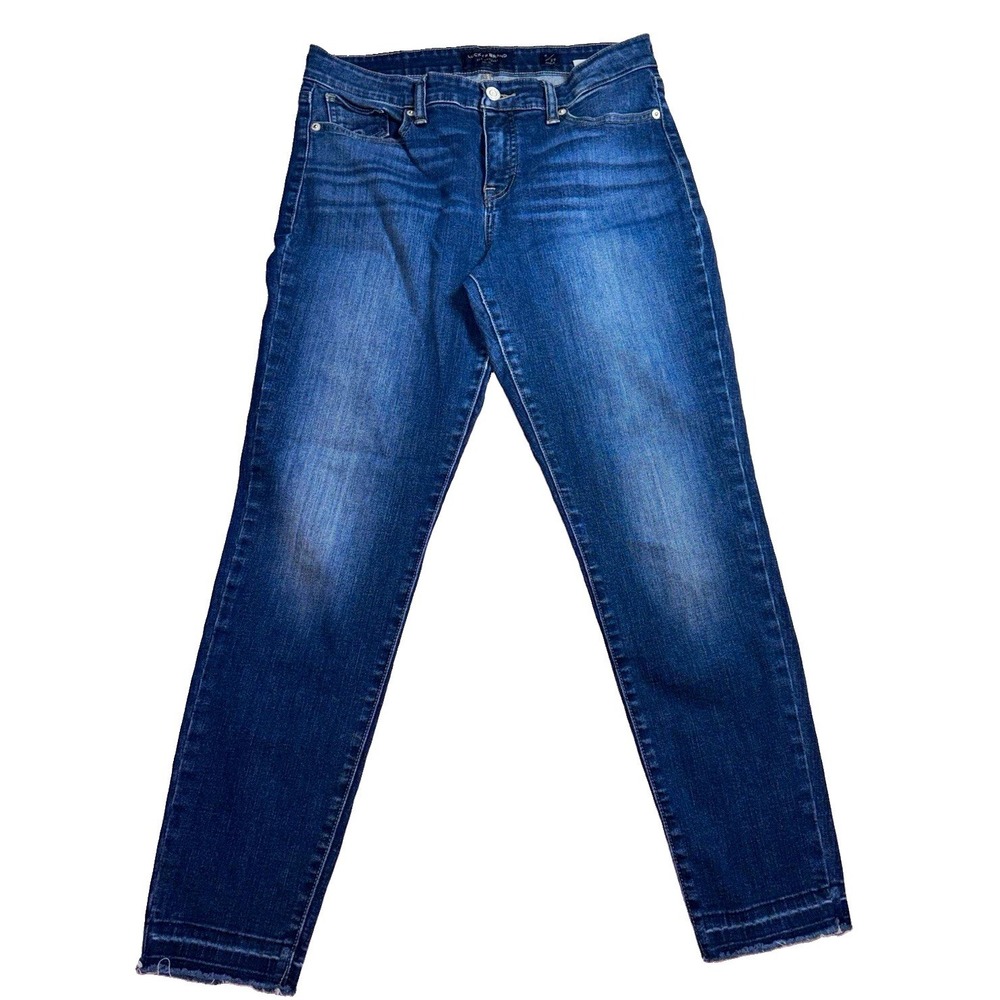 Lucky Brand Women's Ankle Slim Fit Medium Wash Distressed Denim Jeans 8/29